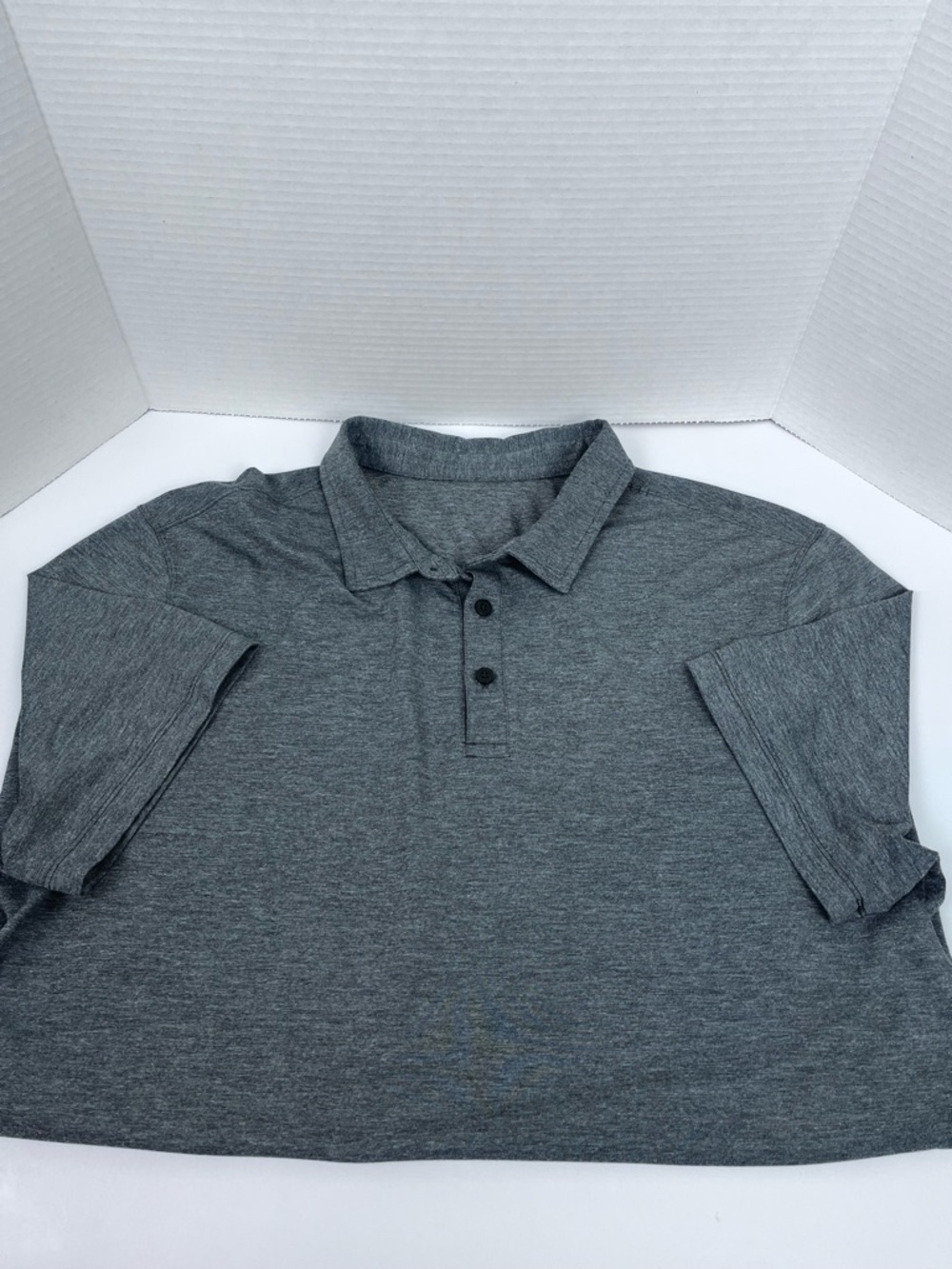 Lululemon Men's Evolution Performance Stretch Heathered Gray Polo Size L; Active - Picture 6 of 10